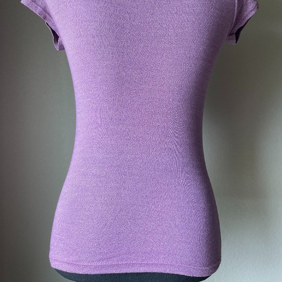 Michael Stars Purple Tee - Picture 2 of 3